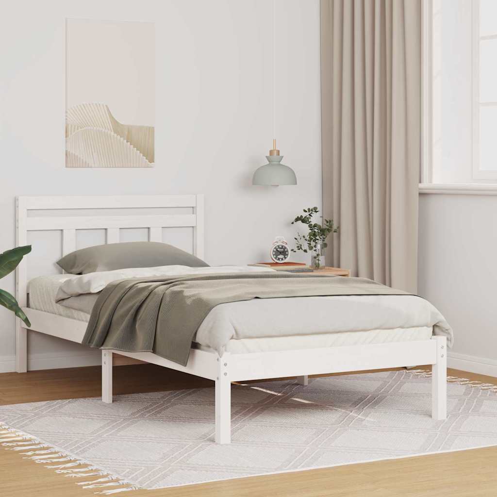 Sengestamme Hvit 90 x 190 cm Massiv furu
