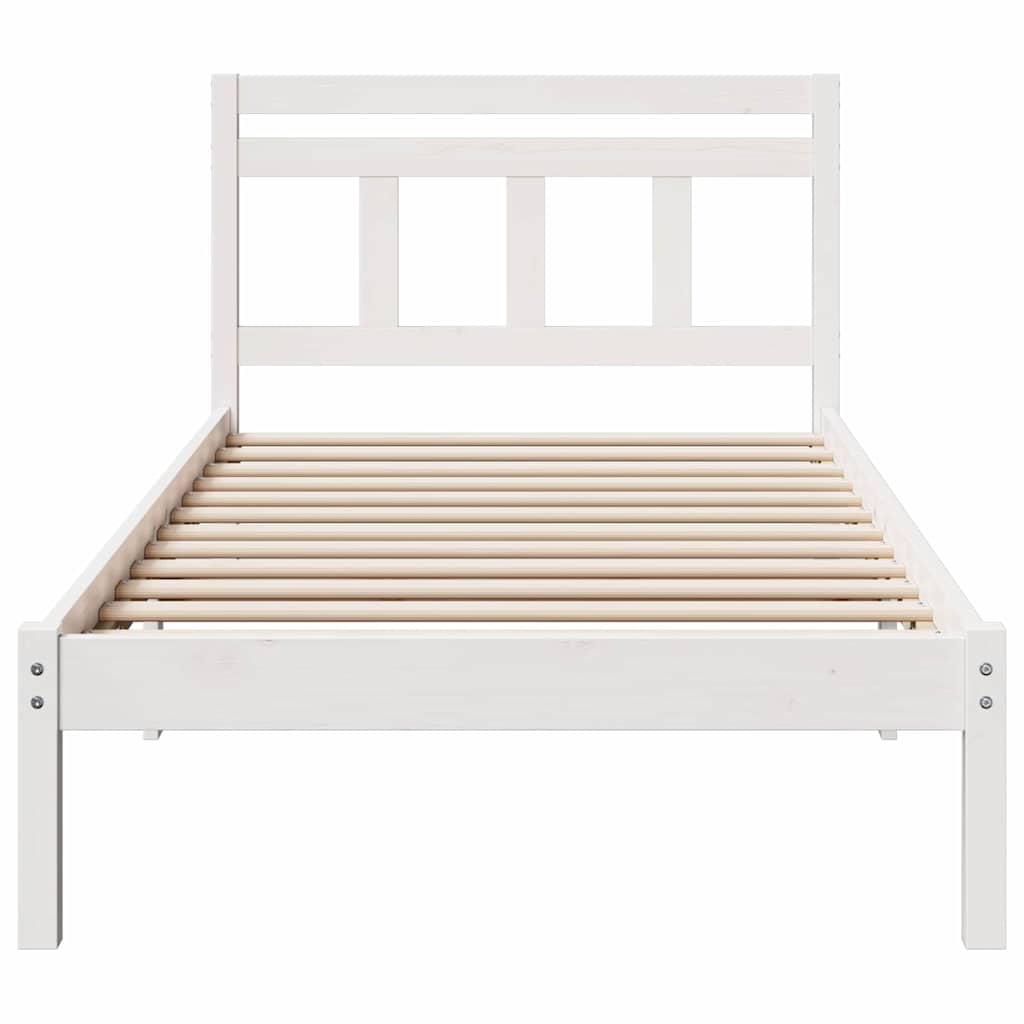 Sengestamme Hvit 75 x 190 cm Massiv furu