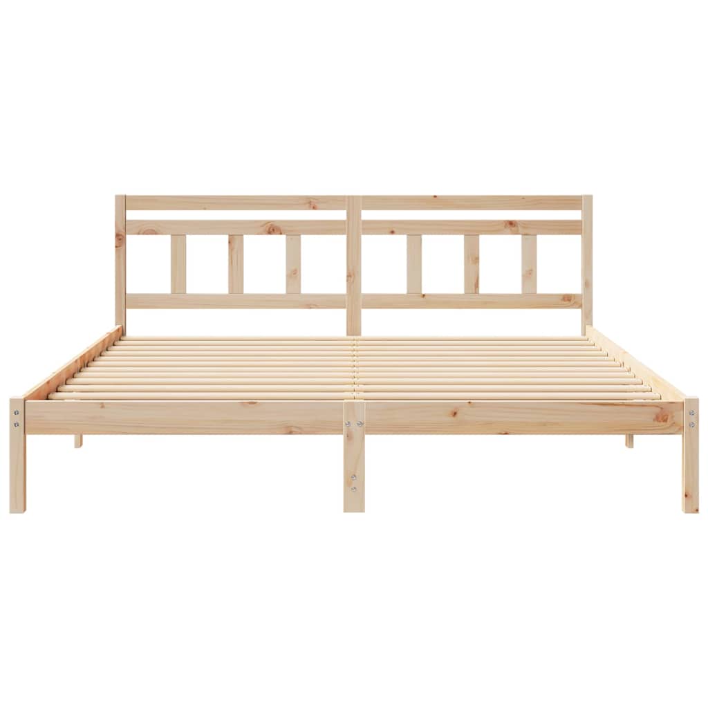 Sengestamme Brun 200 x 200 cm Massiv furu