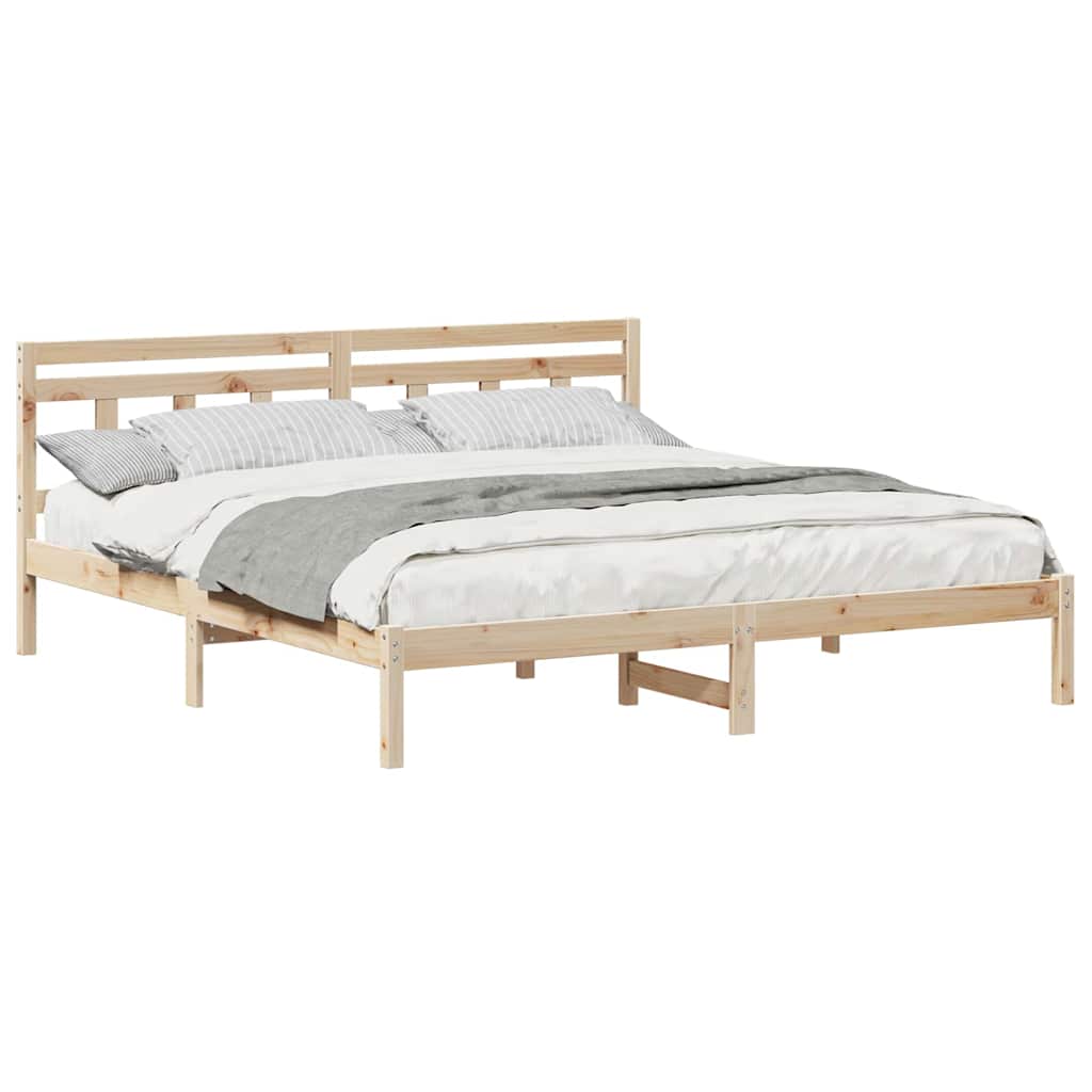 Sengestamme Brun 200 x 200 cm Massiv furu