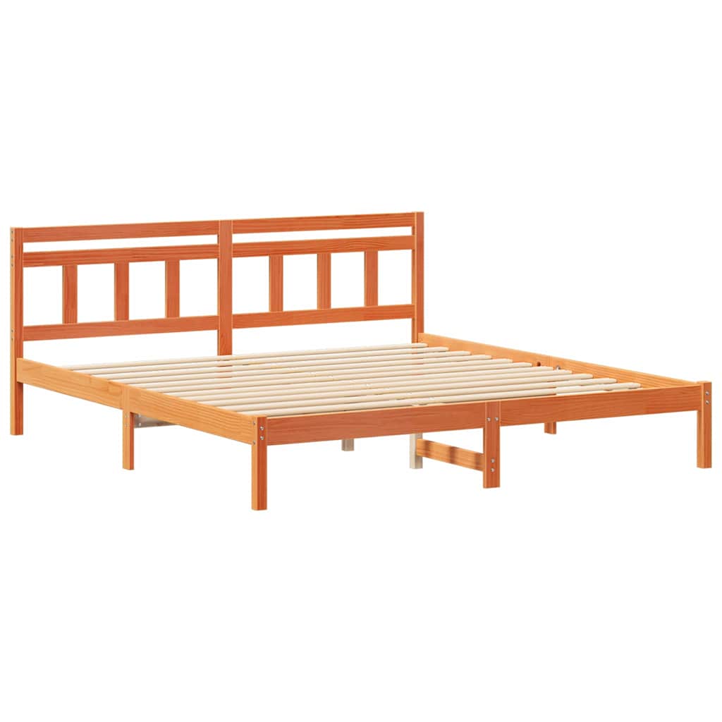 Sengestamme Brun 200 x 200 cm Massiv furu