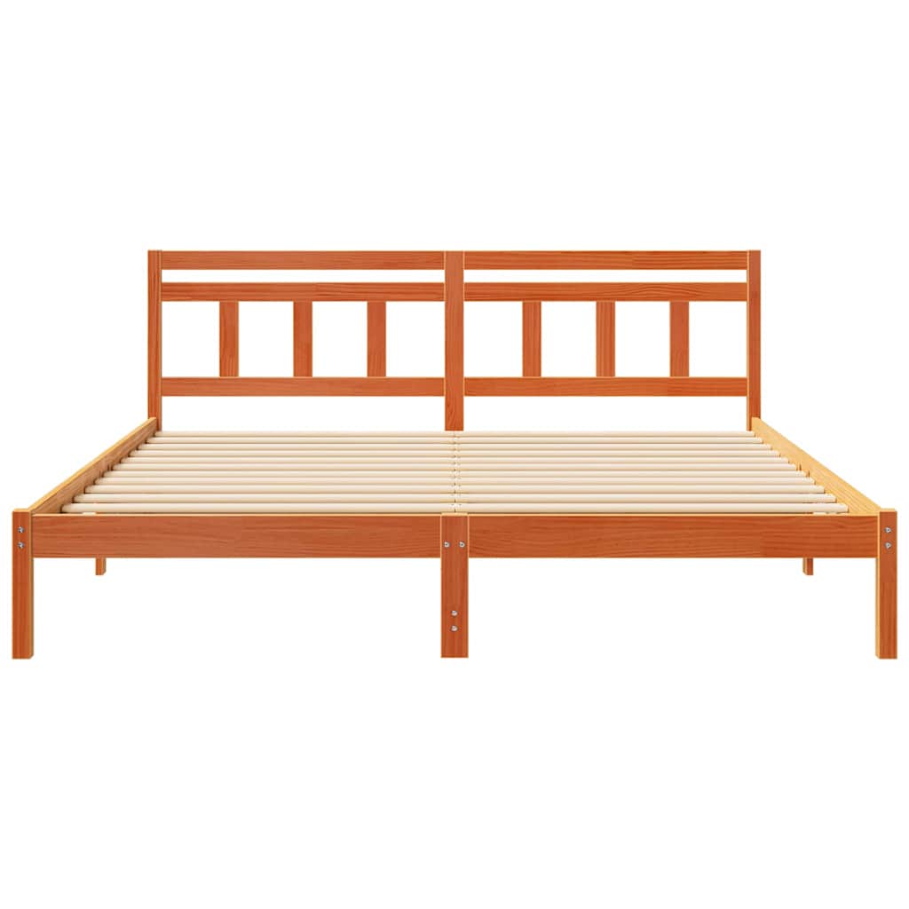 Sengestamme Brun 200 x 200 cm Massiv furu