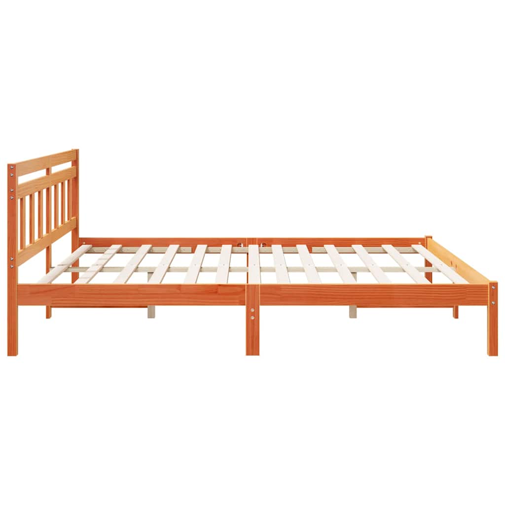 Sengestamme Brun 200 x 200 cm Massiv furu