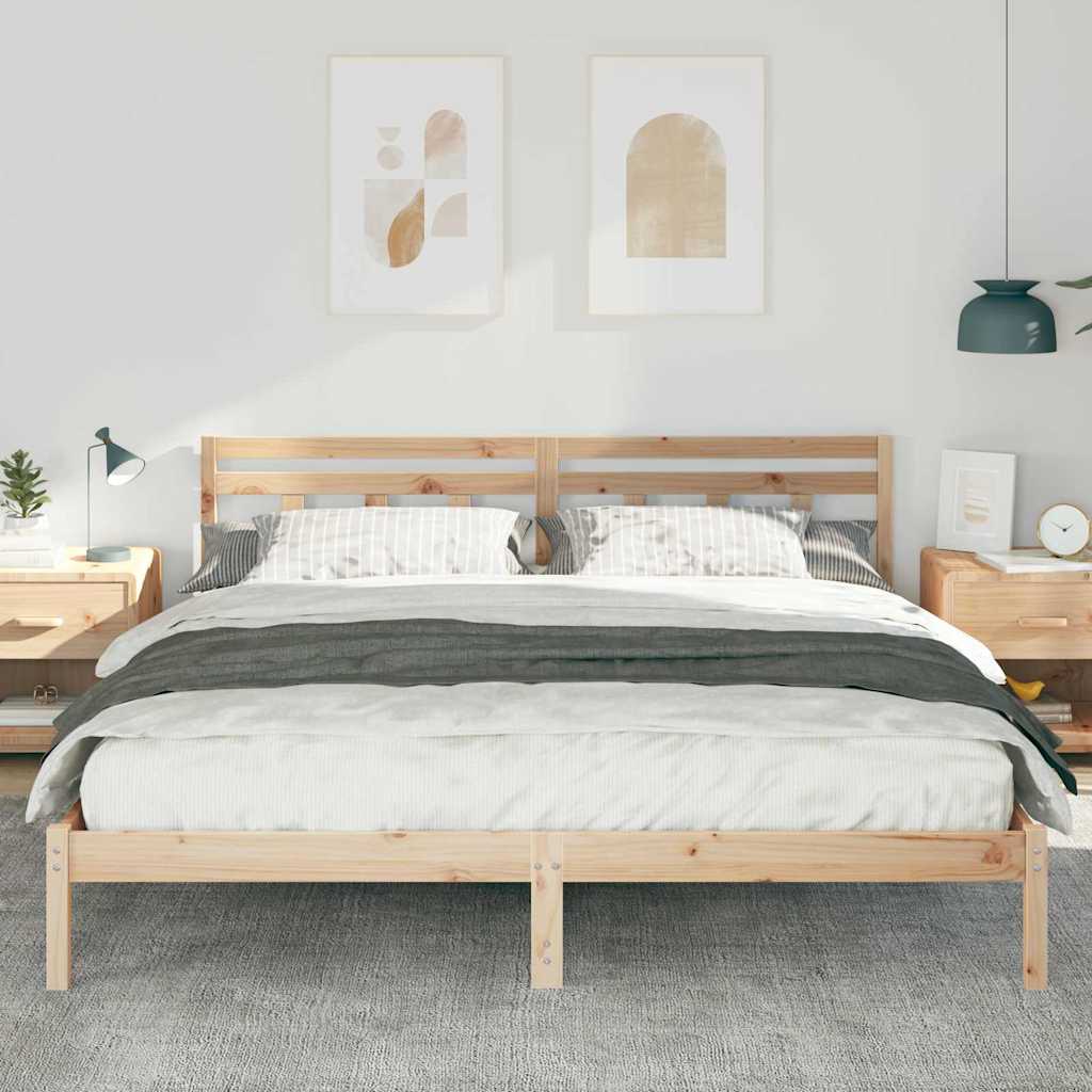 Sengestamme Brun 180 x 200 cm Massiv furu