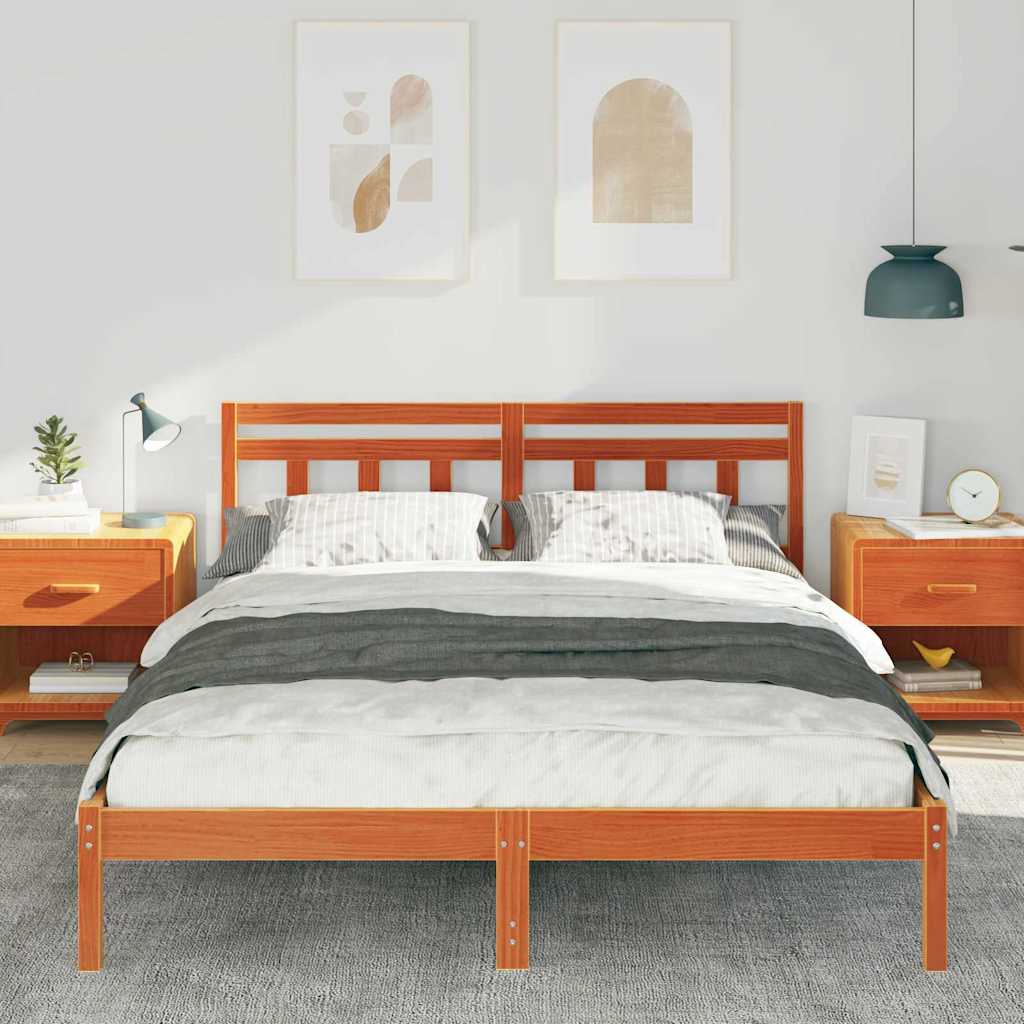 Sengestamme Brun 160 x 200 cm Massiv furu