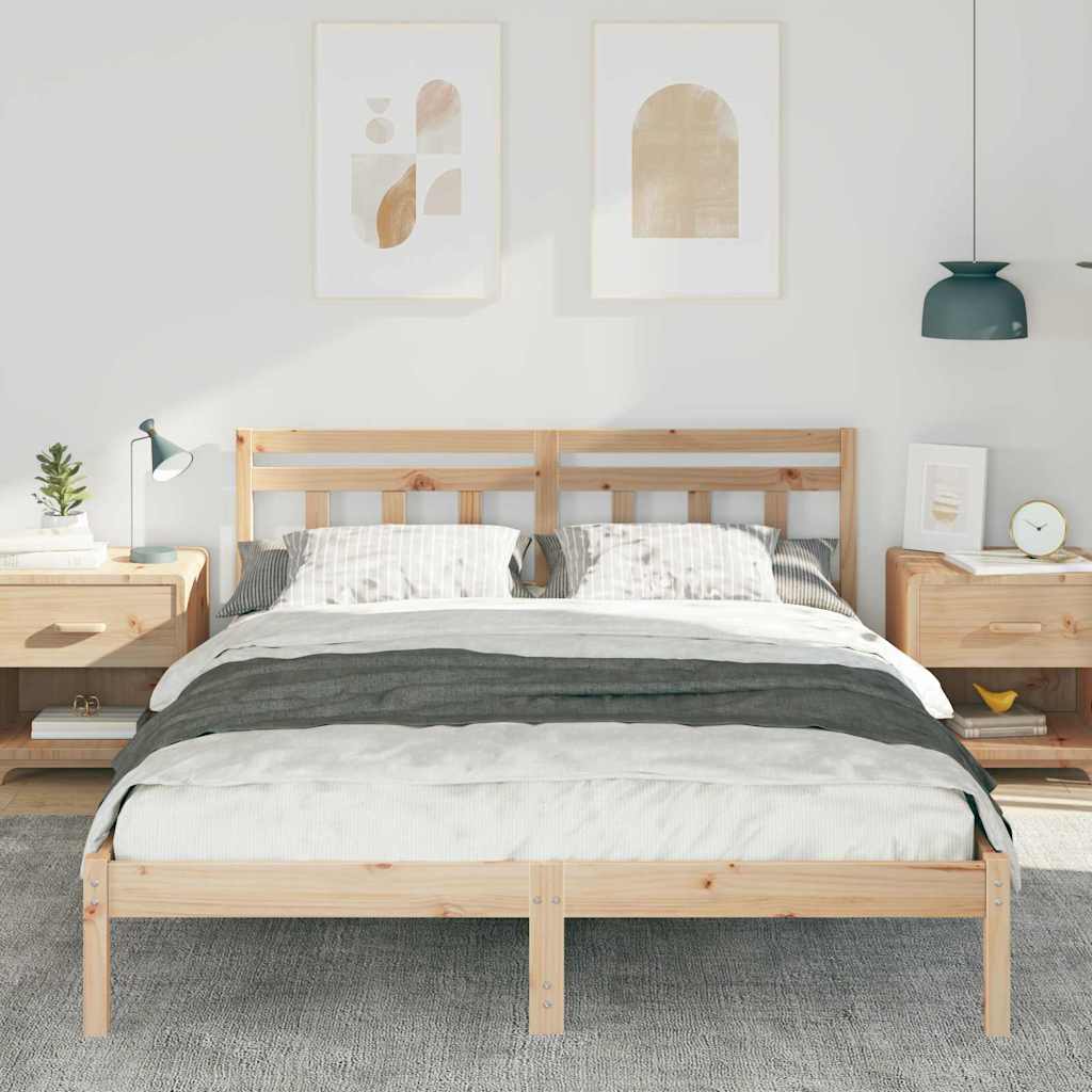Sengestamme Brun 150 x 200 cm Massiv furu