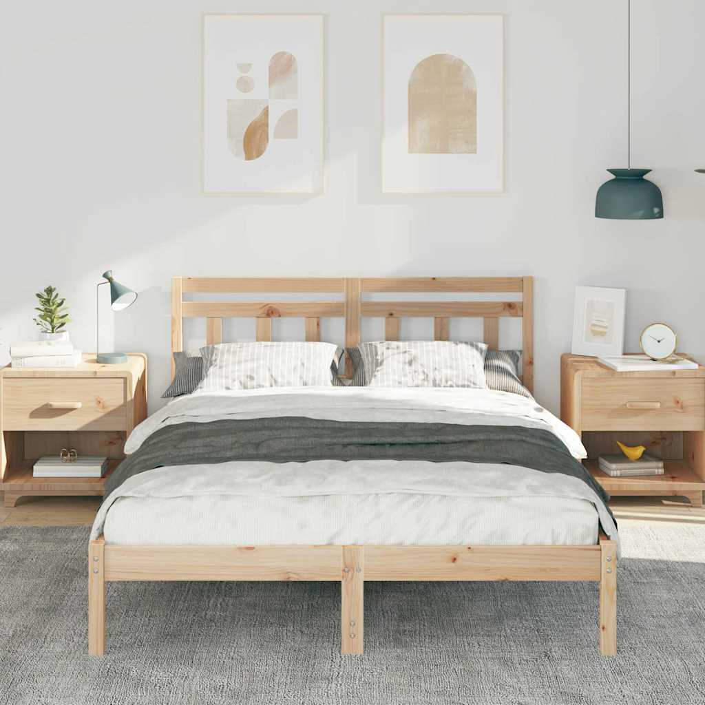 Sengestamme Brun 120 x 190 cm Massiv furu
