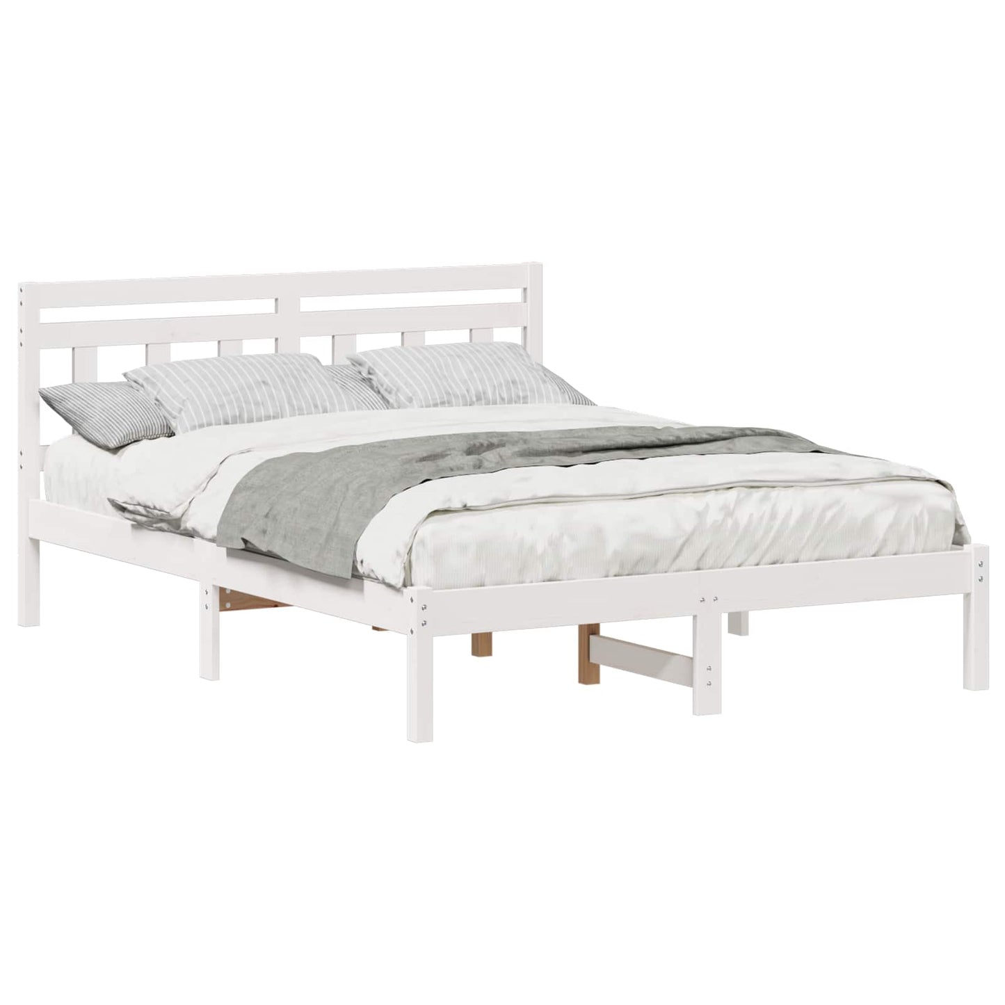 Sengestamme Hvit 120 x 190 cm Massiv furu