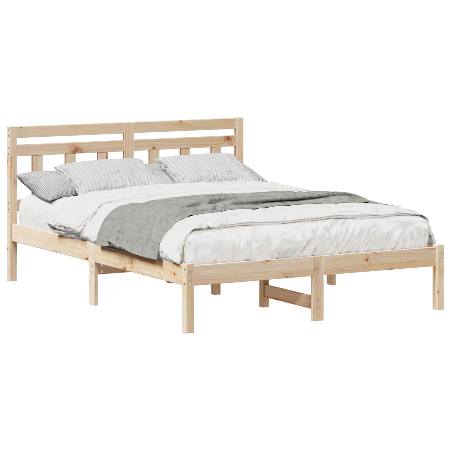 Sengestamme Brun 140 x 190 cm Massiv furu