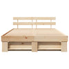 Sengestamme med hodegjerde Brun 150 x 200 cm Heltre furu