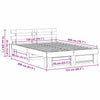 Sengestamme med hodegjerde Brun 150 x 200 cm Heltre furu
