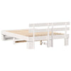 Sengestamme med hodegjerde Hvit 150 x 200 cm Heltre furu