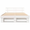 Sengestamme med hodegjerde Hvit 150 x 200 cm Heltre furu