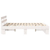 Sengestamme med hodegjerde Hvit 150 x 200 cm Heltre furu