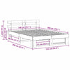 Sengestamme med hodegjerde Brun 140 x 200 cm Heltre furu