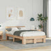 Sengestamme med hodegjerde Brun 140 x 190 cm Massiv furu