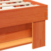 Sengestamme med hodegjerde Voksbrun 140 x 190 cm Heltre furu