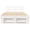 Sengestamme med hodegjerde Hvit 135 x 190 cm Heltre furu