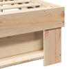 Sengestamme med hodegjerde Brun 100 x 200 cm Heltre furu
