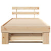 Sengestamme med hodegjerde Brun 100 x 200 cm Heltre furu