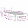 Sengestamme med hodegjerde Voksbrun 90 x 200 cm Heltre furu