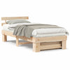 Sengestamme med hodegjerde Brun 75 x 190 cm Heltre furu