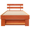 Sengestamme med hodegjerde Voksbrun 75 x 190 cm Heltre furu