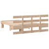 Sengestamme med hodegjerde Brun 80 x 200 cm Heltre furu