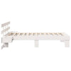 Sengestamme med hodegjerde Hvit 80 x 200 cm Heltre furu