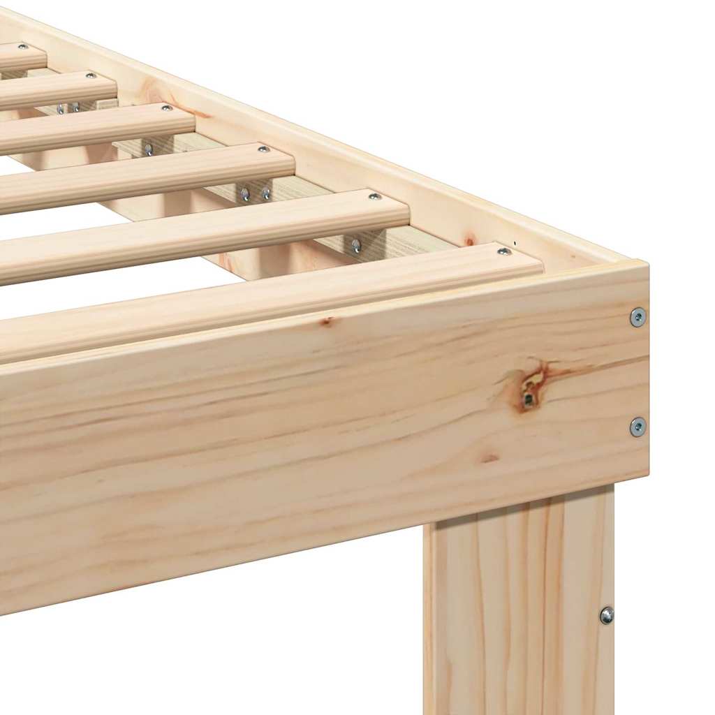 Sengestamme med hodegjerde Brun 90 x 190 cm Heltre furu
