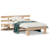 Sengestamme med hodegjerde Brun 90 x 190 cm Heltre furu