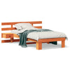 Sengestamme med hodegjerde Voksbrun 75 x 190 cm Heltre furu