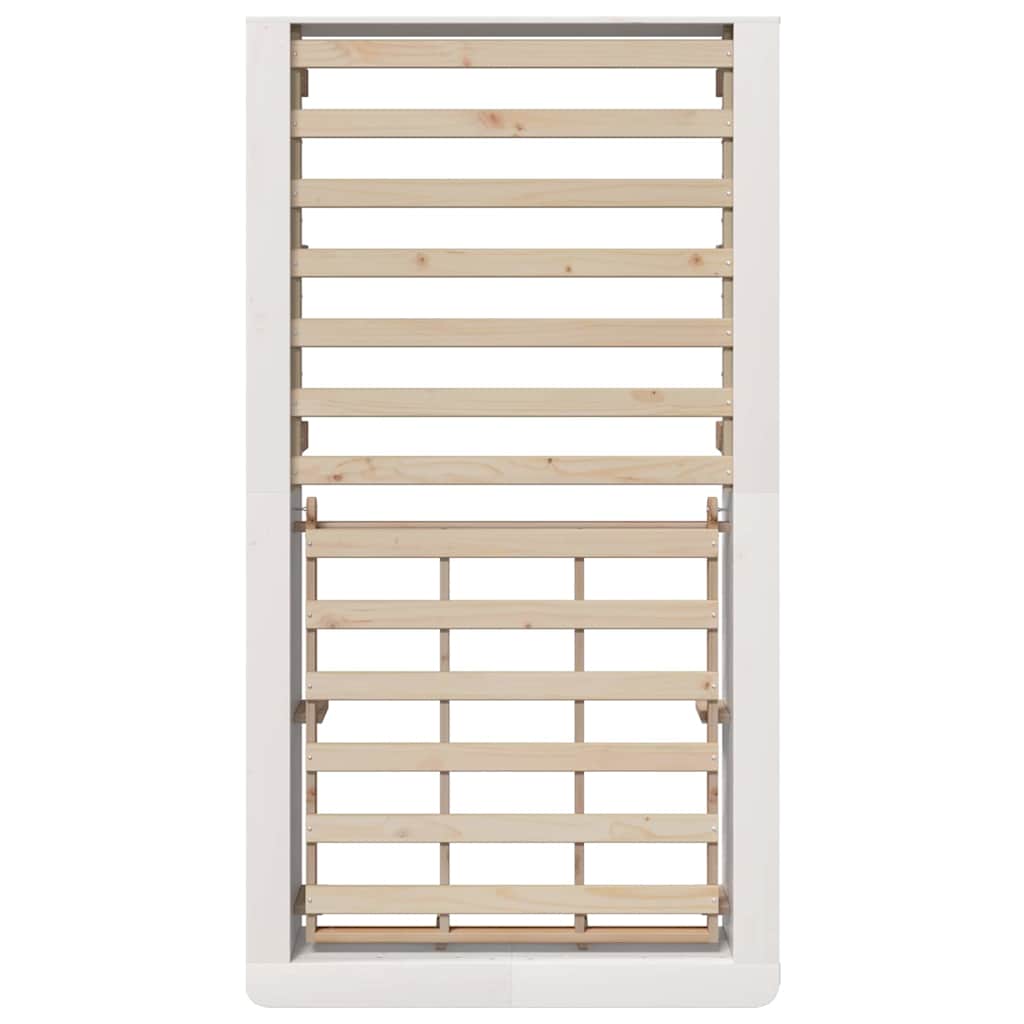 Sengestamme Hvit 75 x 190 cm Massiv furu