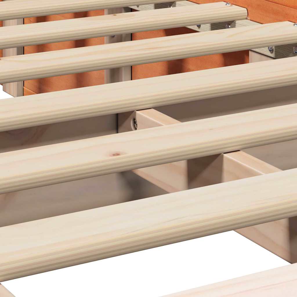 Sengestamme Vokset Brun 75 x 190 cm Massiv furu
