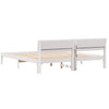 Sengestamme med LED -stripelys Hvit 180 x 200 cm Heltre furu
