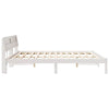 Sengestamme med LED -stripelys Hvit 180 x 200 cm Heltre furu