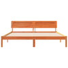 Sengestamme med hodegjerde Voksbrun 180 x 200 cm Heltre furu