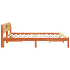Sengestamme med hodegjerde Voksbrun 180 x 200 cm Heltre furu