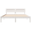 Sengestamme med LED -stripelys Hvit 160 x 200 cm Heltre furu
