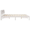 Sengestamme med LED -stripelys Hvit 150 x 200 cm Heltre furu