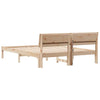 Sengestamme med LED -stripelys Brun 140 x 200 cm Heltre furu