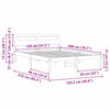 Sengestamme med LED -stripelys Hvit 120 x 200 cm Heltre furu