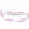 Sengestamme med LED -stripelys Hvit 140 x 190 cm Heltre furu