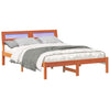 Sengestamme med hodegjerde Voksbrun 140 x 190 cm Heltre furu