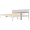 Sengestamme med LED -stripelys Hvit 135 x 190 cm Heltre furu