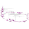 Sengestamme med LED -stripelys Brun 100 x 200 cm Heltre furu