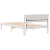 Sengestamme med LED -stripelys Hvit 90 x 200 cm Heltre furu