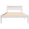 Sengestamme med LED -stripelys Hvit 75 x 190 cm Heltre furu