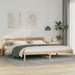 Sengestamme med hodegjerde Brun 180 x 200 cm Massiv furu