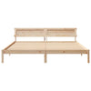 Sengestamme med LED -stripelys Brun 180 x 200 cm Heltre furu